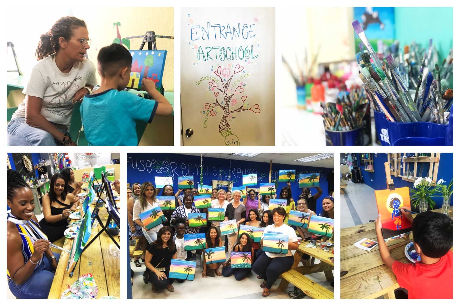 Art Craft Café - Experiența școlii de artă - Pictură, lecții de artă de Tess Verheij - Arte și meserii pentru adulți și copii - Activitate