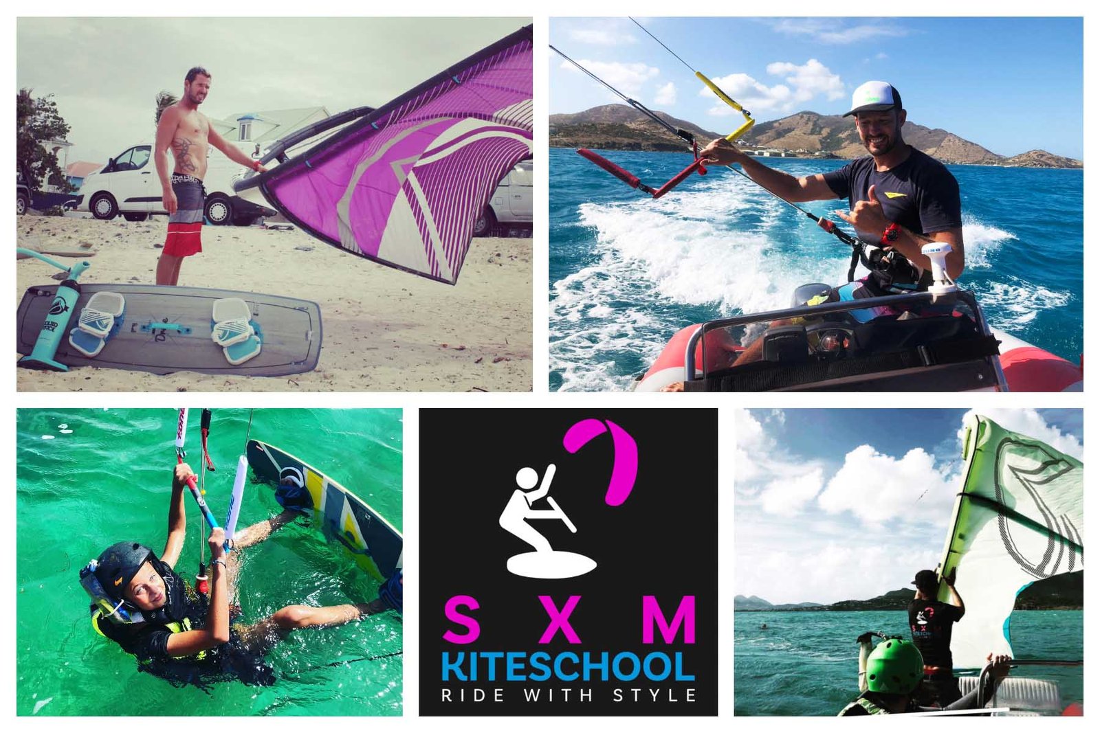 SXM Kiteschool - Instructor profesionist Toon - Lecții de kite-surfing - Închiriere echipament - Orient Bay St Martin - St Maarten