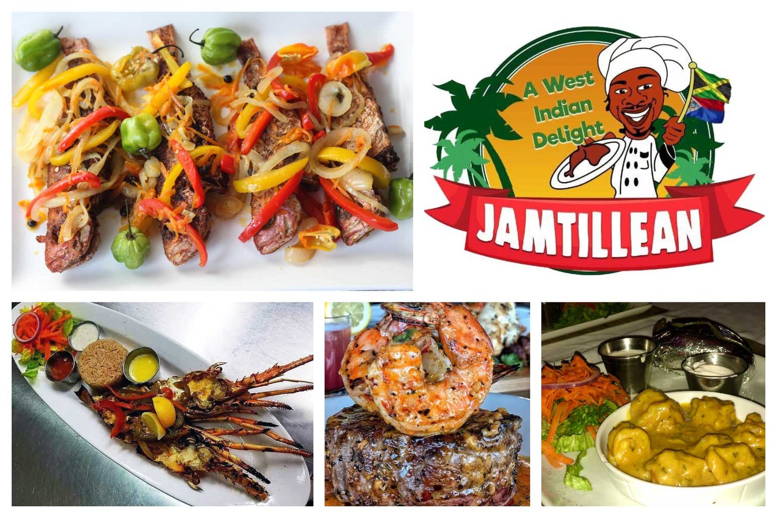 Jamtillean Location - Simpson Bay - Jamaican Chef Damian Evans - Local Caribbean Food - Patois, Jamaican, St. Maarten. Authentic open fire grill.
