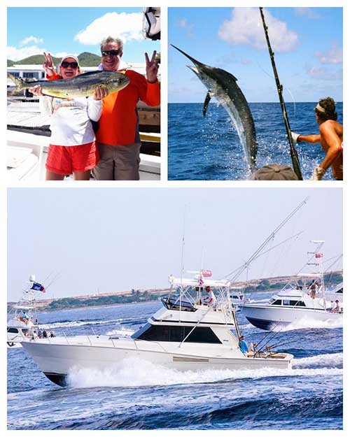 Fishing Charter – Reef or Deep sea fishing – Sint Maarten – Saint Martin – Caribbean BLOG SM Deep-sea fishing charter with anglers on a boat, targeting reef and pelagic species off St. Maarten.