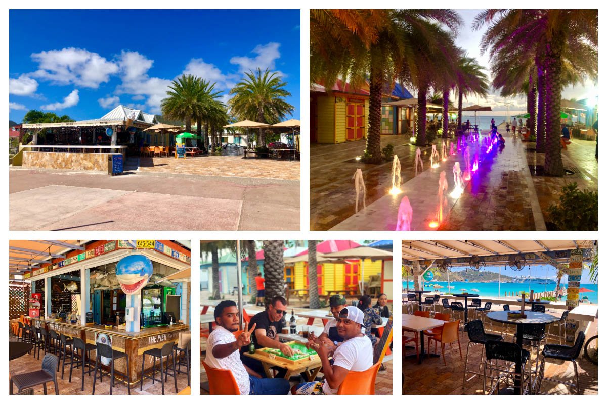 The Pier Beach Bar – Walter Plantz Square, Philipsburg, Dutch Sint Maarten, St. Martin, SXM, Fountain, Palmtrees The Pier Beach Bar - Walter Plantz Square, Philipsburg, Dutch Sint Maarten, St. Martin, SXM, Fountain, Palmtrees
