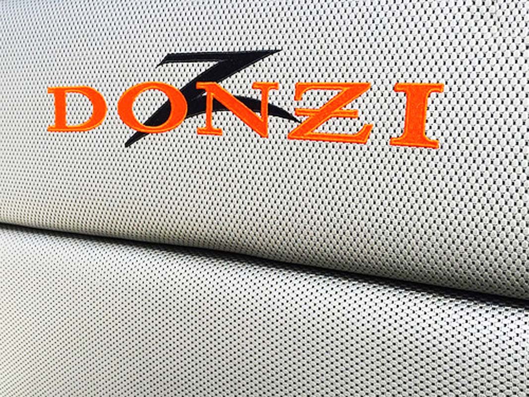Donzi ZF Impulse 38FT powerboat docked in St. Martin, ideal for private charters