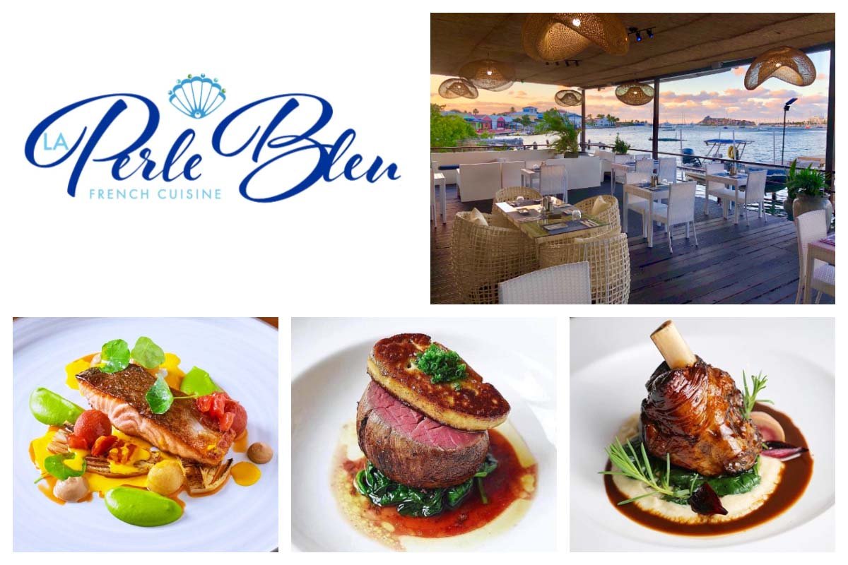 La Perle Bleu - Fransız Restoranı'da Cole Bay - Kaliteli Yemek SXM, St. Martin, Sint Maarten - Canlı Istakoz, Biftek, Somon, Yerel Yemek