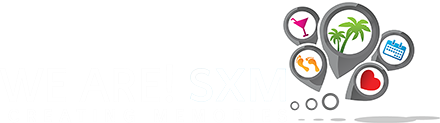 We Are SXM logo featuring a stylized '440' design in white, symbolizing comprehensive local guides for Sint Maarten and Saint Martin.
