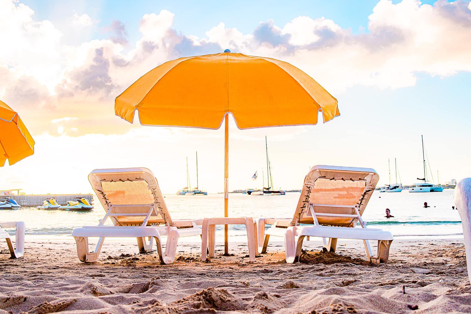 Beach Chairs at Buccaneer Beach Bar on Kimsha Beach Beach Chairs at Buccaneer Beach Bar on Kimsha Beach