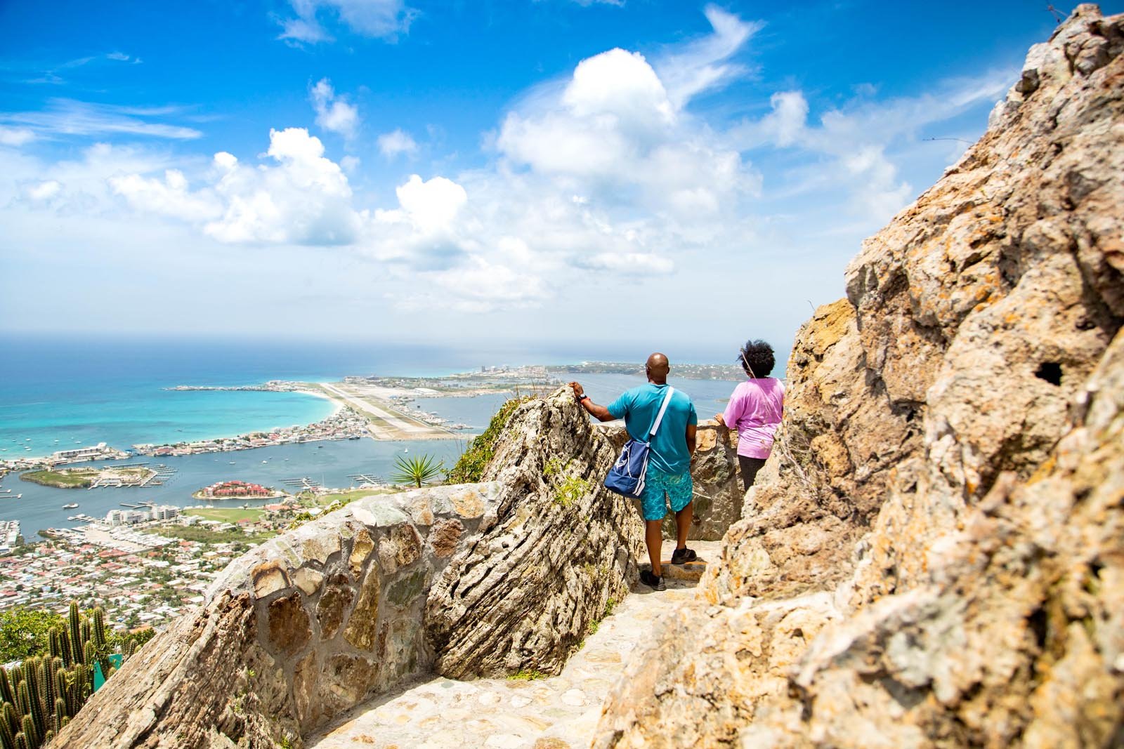 “Experience Breathtaking Island Views from Simpson Bay Peak at Rainforest Adventures” Rainforest Adventures - Peak view over Simpson Bay, Philipsburg, 360 degree Island views