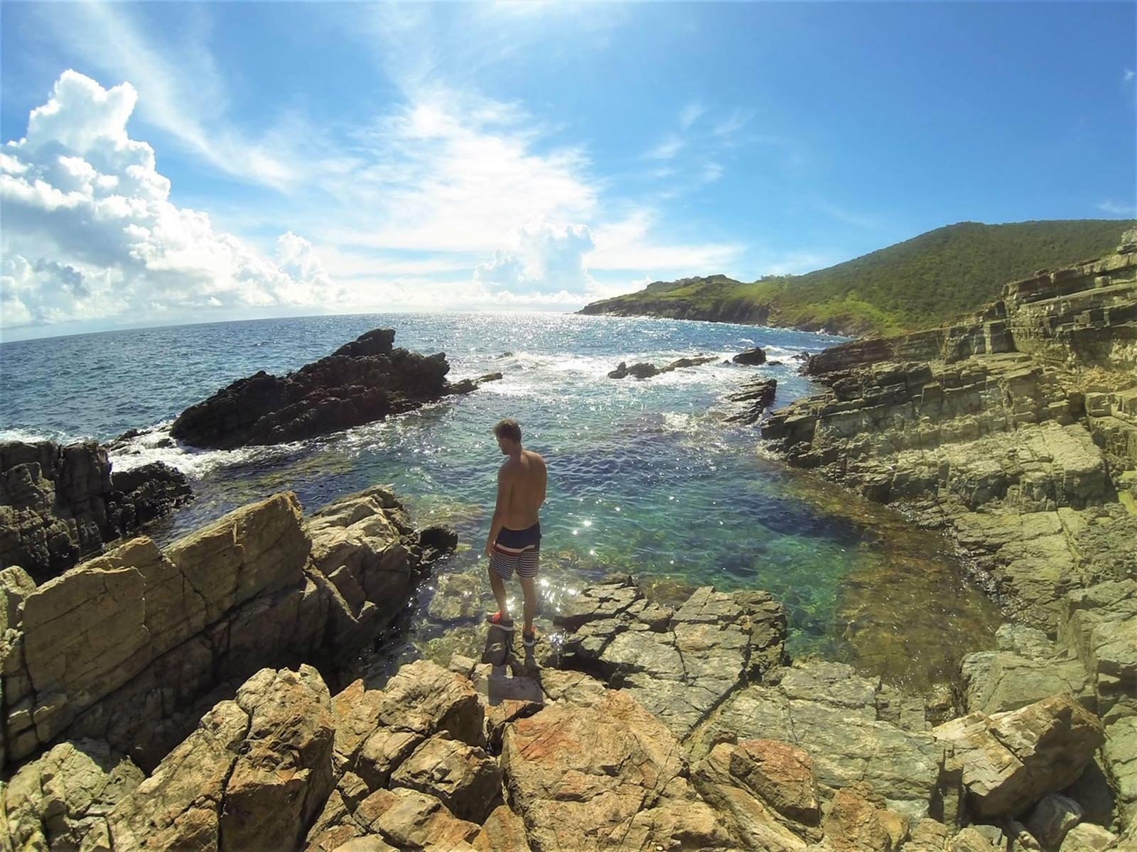 “Discover the Hidden Gem of Tranquility: Natural Pool in St. Maarten” The Natural Pool is found between Back Bay and Guana Bay, reachable by a 20 - 30 min hike.