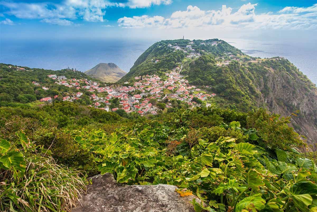 “Experience the Breathtaking View from Saba’s Mas’Cohones Hill” View from Saba - Mas'Cohones Hill