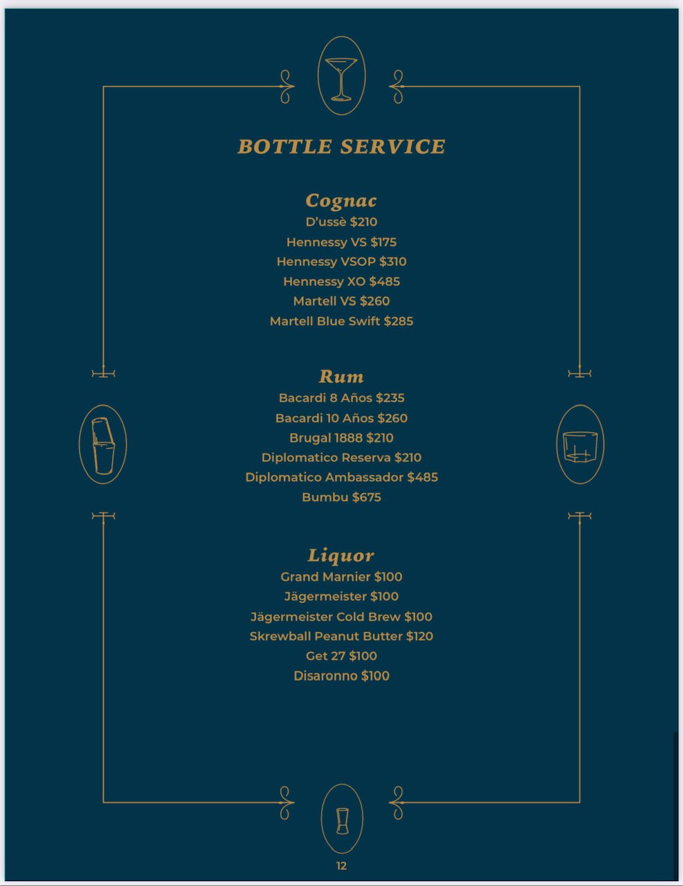 Elegant bottle service setup at Kingsman Lounge in Simpson Bay, featuring premium spirits and mixers.