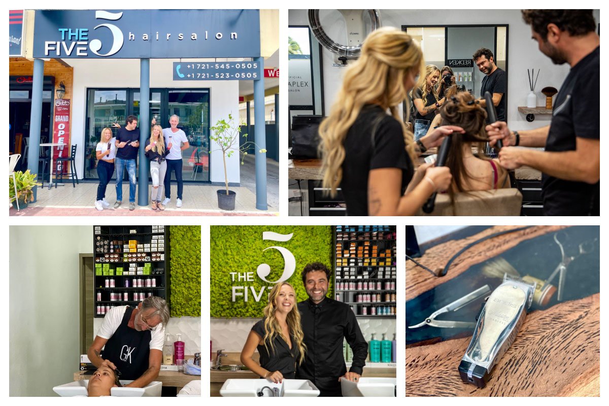The Five Hair Salon in Simpson Bay – Top Stylists Halil Akyurt, Karyn Delapre and Stephan Cornu S The Five Hair Salon Location: Simpson Bay, Palapa - Hair Cut, Styling, Coloring -Sint Maarten Best Hair Salon, 100% Natural Organic Hair Producs, Moroccan Oil, Kerastase, Fever Tree
