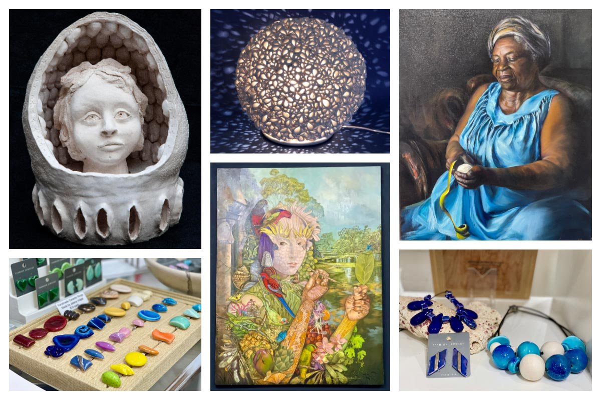 Sculptures, ceramic and art made from Calabash - Artists Jelena Valkaj, Elena Uljancic, Le Grand S