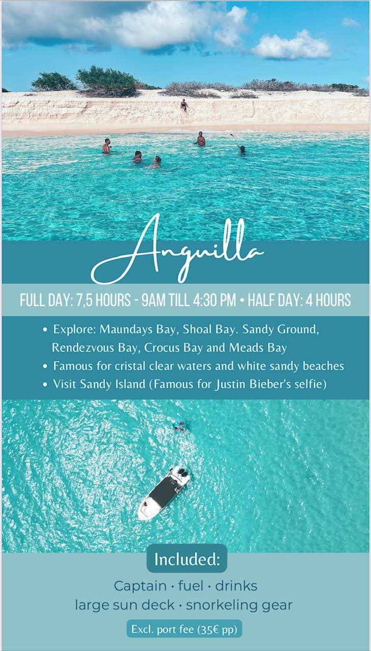 Anguilla Charter with Rainbow Charters – Exclusive Rate Rainbow Charters Day Charter Special - Best Charter Price, Cheapest Boat Charter St Martin