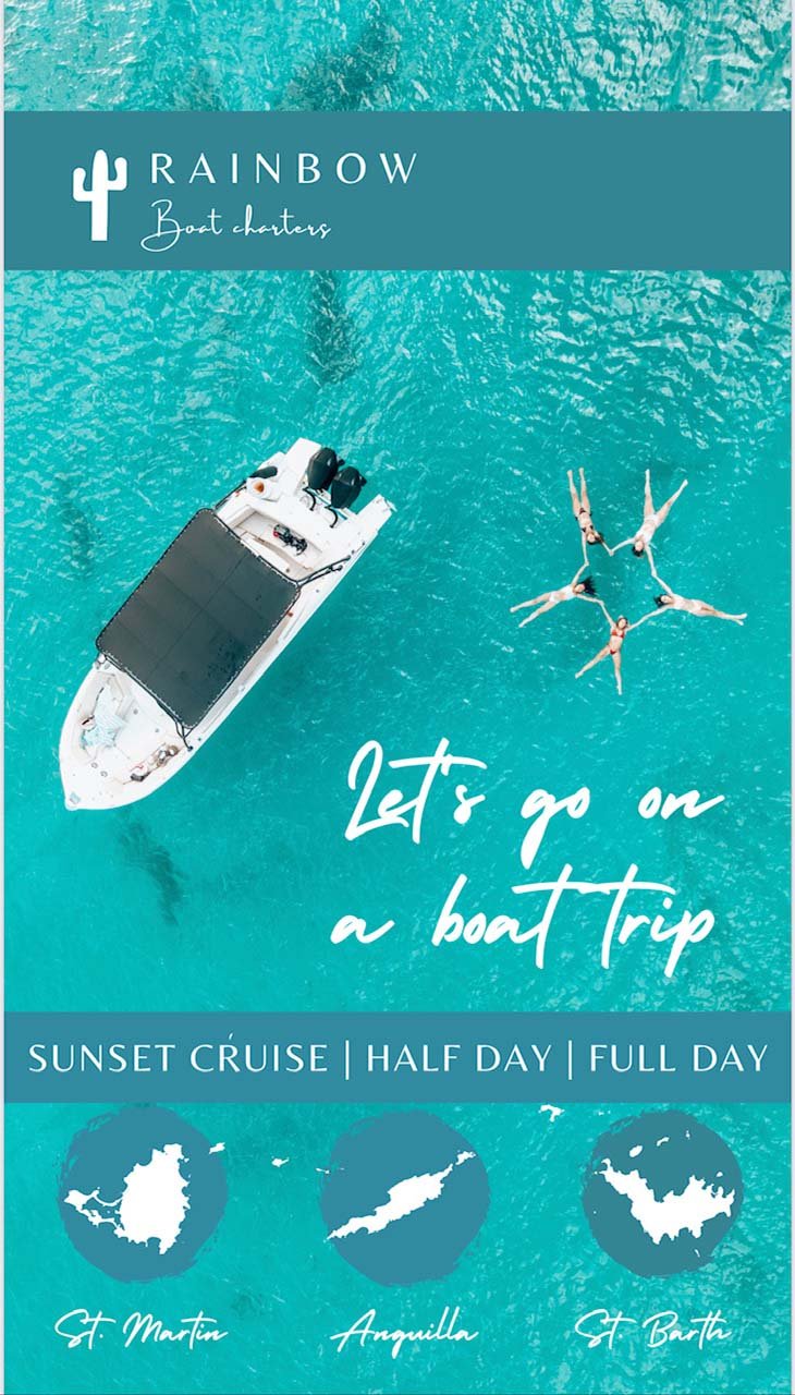 Rainbow Charter options with Rainbow Charters – Exclusive Rate Rainbow Charters SXM Day Charter Special - Best Charter Price, Cheapest Boat Charter St Maarten