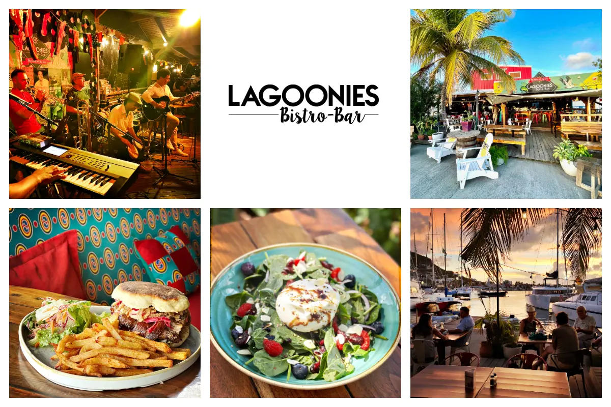 Lagoonies Bistro and Bar - Cole Bay - Family, Dog Friendly venue, Healthy Food, Vegan, Fresh Fish, Duck, Meat, Poutry - St. Martin