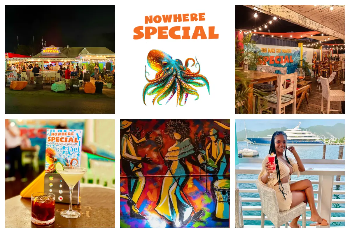 Nowhere Special - Simpson Bay Nowhere Special - Local Food & Snacks - Drinks, Cocktails, Caribbean Rum, Art, Local Music & Bands