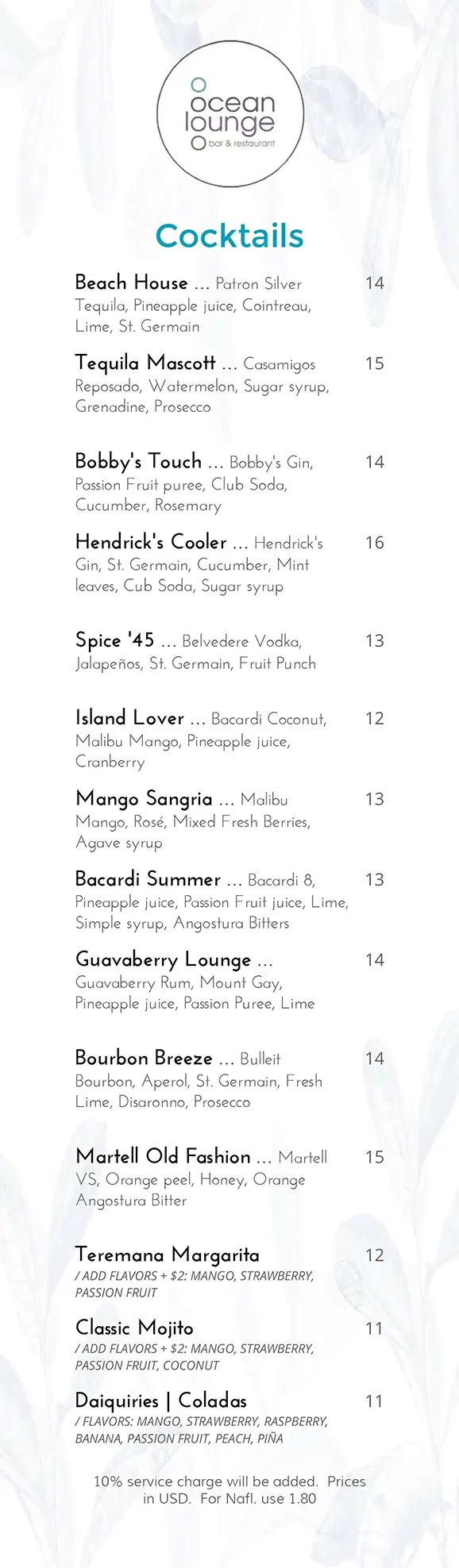 "Taste Innovation: Ocean Lounge's 2023-2024 Cocktail Menu Blends Tradition and Creativity"