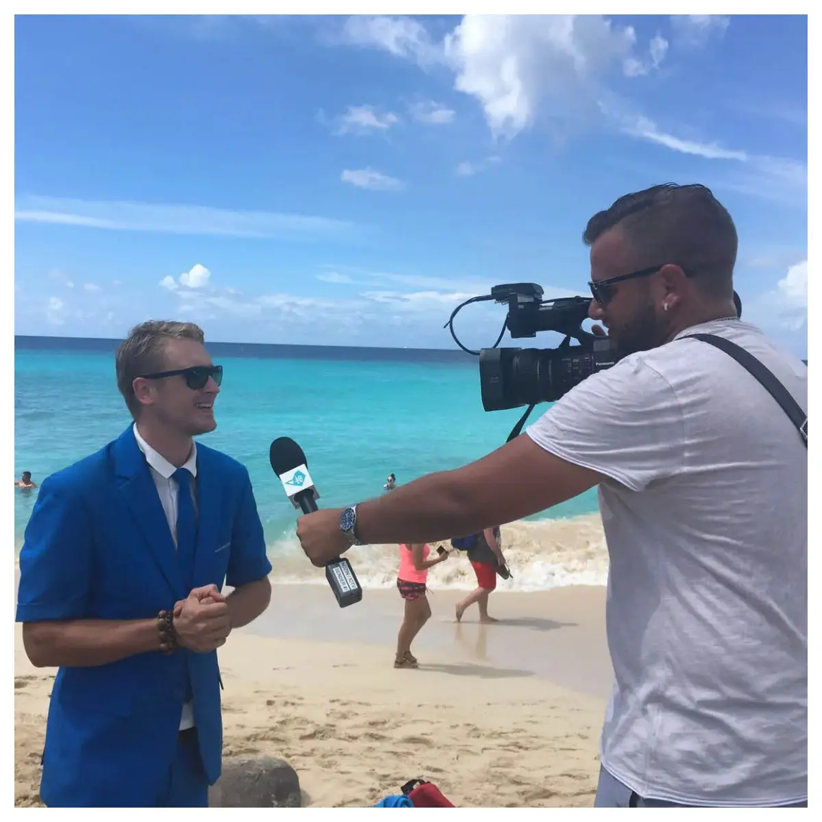 KLM's final Boeing 747 landing at St. Maarten's Princess Juliana International Airport, captured over Maho Beach with the aircraft flying just above the sand.