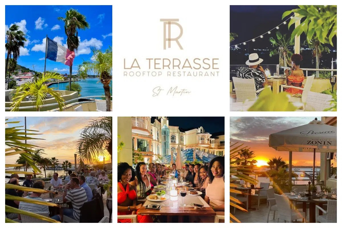 La Terrasse Rooftop Restaurant in Marigot on top of West Indies Shopping Mall Experience unparalleled dining with breathtaking views at La Terrasse Rooftop Restaurant in Marigot - We Are! SXM – Creating Memories.