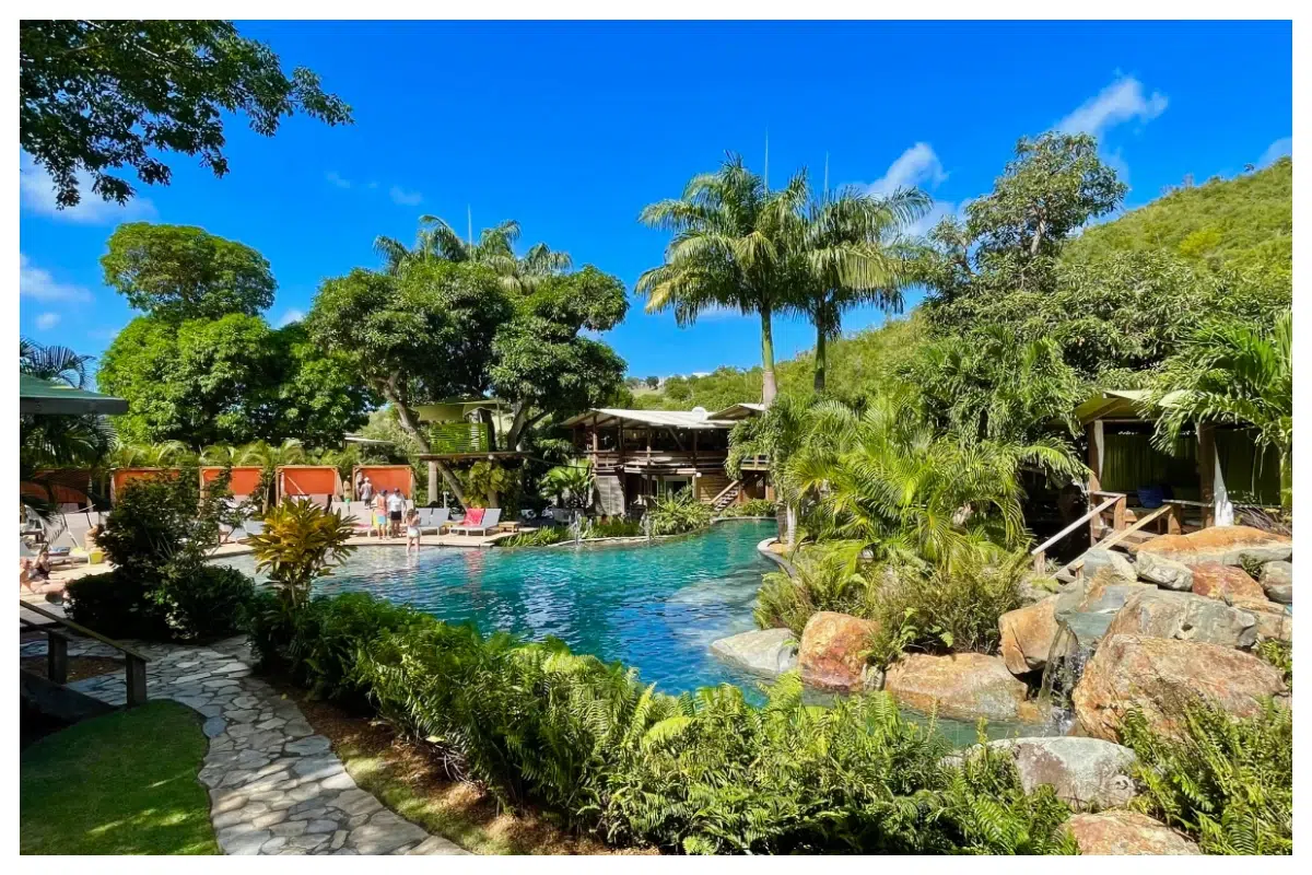 Loterie Farm, Stunning view, French Side, SXM Loterie Farm on the French side of St. Martin—lush rainforest with panoramic views from Pic Paradis summit