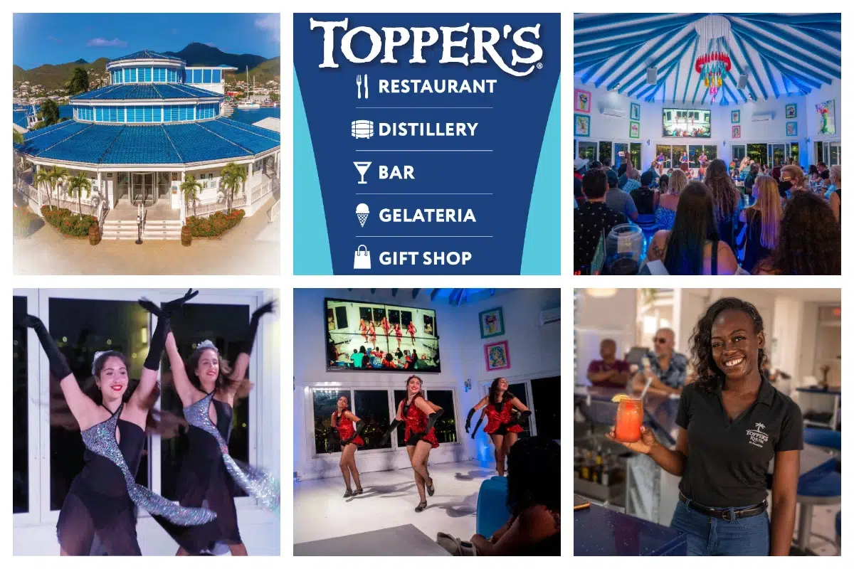 Toppers Restaurant & Bar in Simpson Bay, Sint Maarten—vibrant Caribbean hangout with lagoon views and nightly karaoke