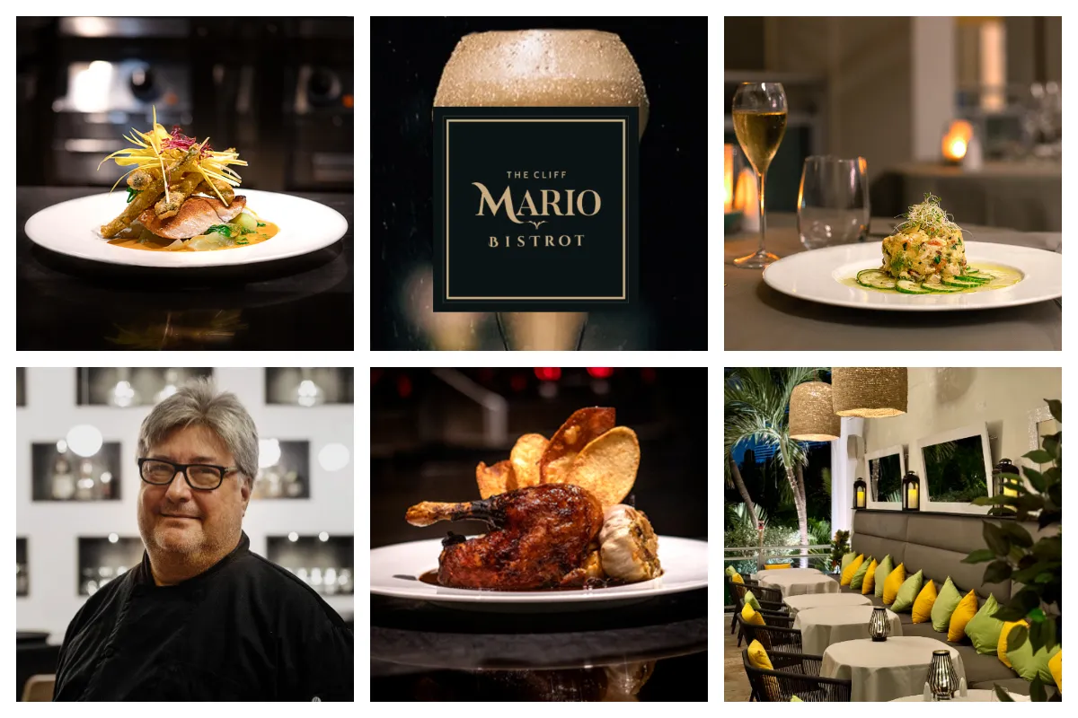 Mario's Bistrot in The Cliff Cupecoy - traditional French restaurant with Asian and Caribbean influences.