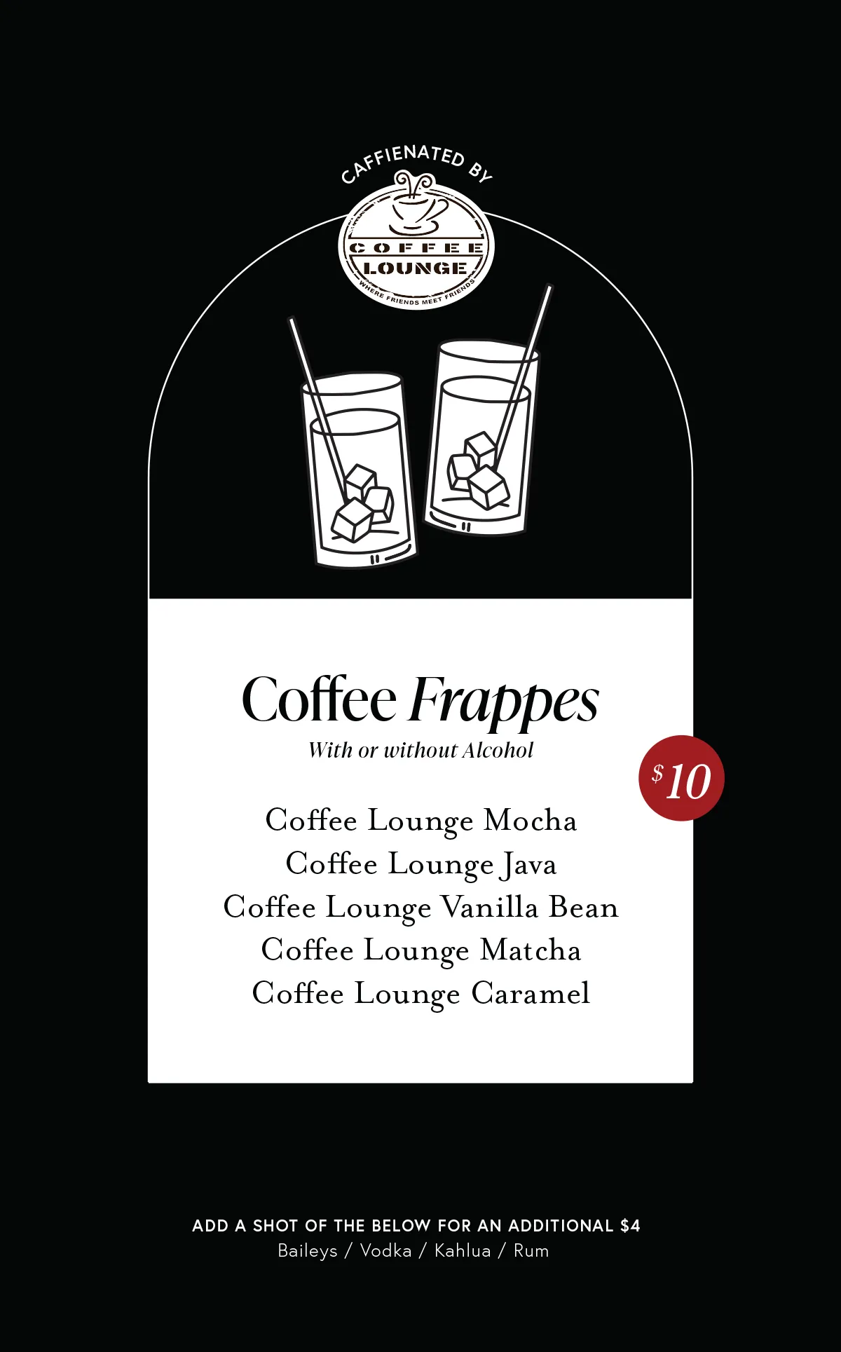 Coffee frappes by Coffee Lounge at Bold Buddha in Philipsburg, St. Maarten