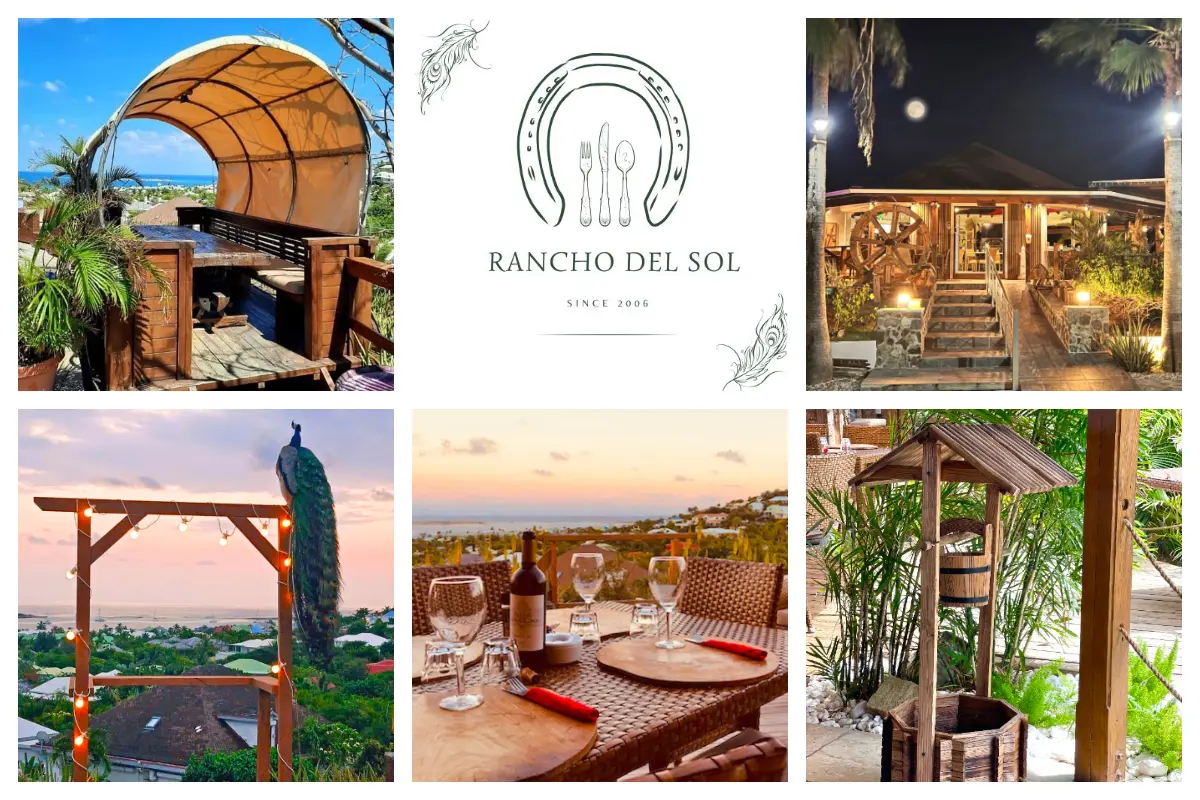 Rancho del Sol Amazing View overlooking Orient Bay – Steakhouse, Pizza, French Cuisine Rancho del Sol Amazing View overlooking Orient Bay - Steakhouse, Pizza, French Cuisine