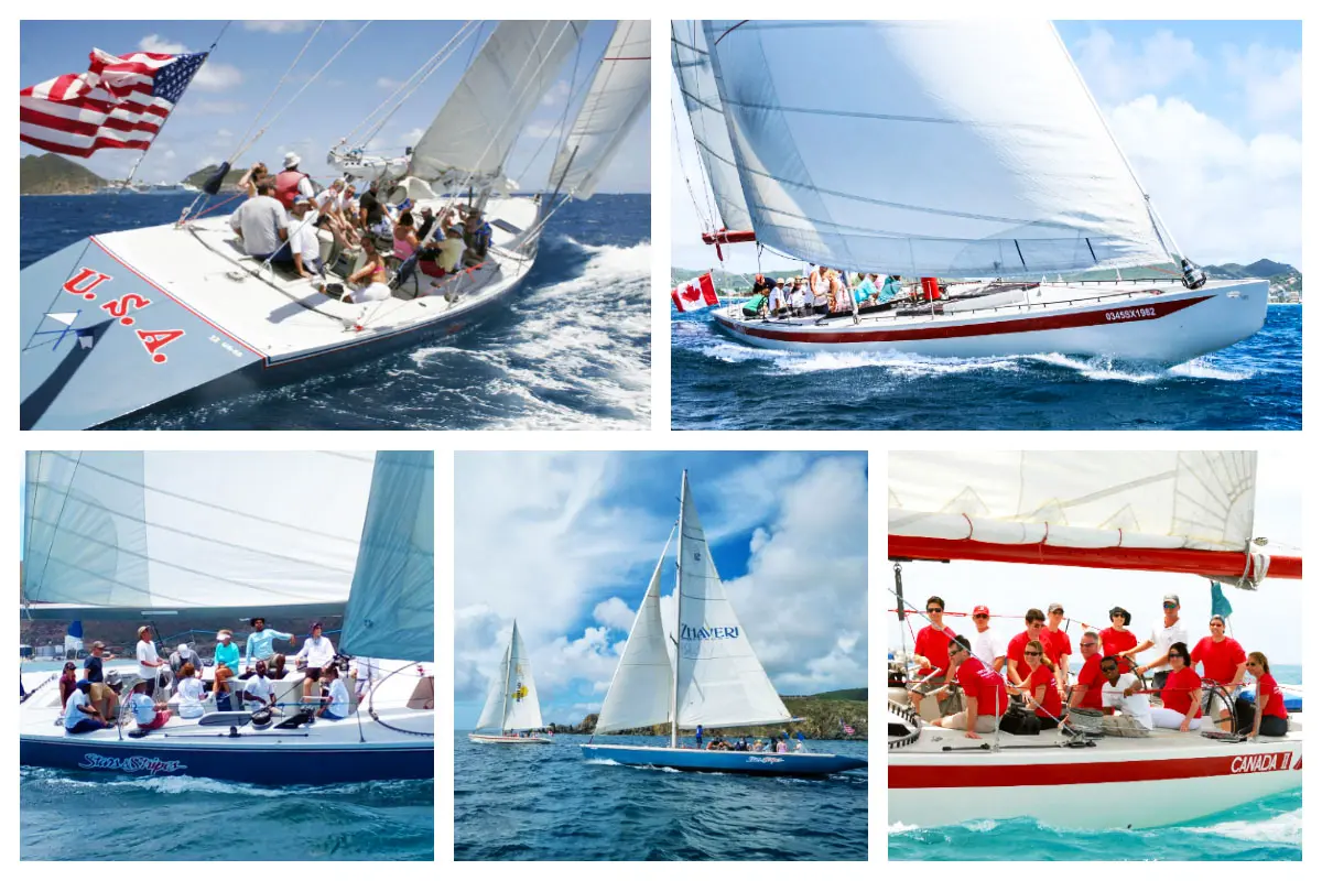 12 Metre Regatta Sailing Racing Challenge – Canada VS USA – Which team you choose 12 Metre Regatta - A True Sailing Challenge on classic Sailboats - Sail Race in Philipsburg