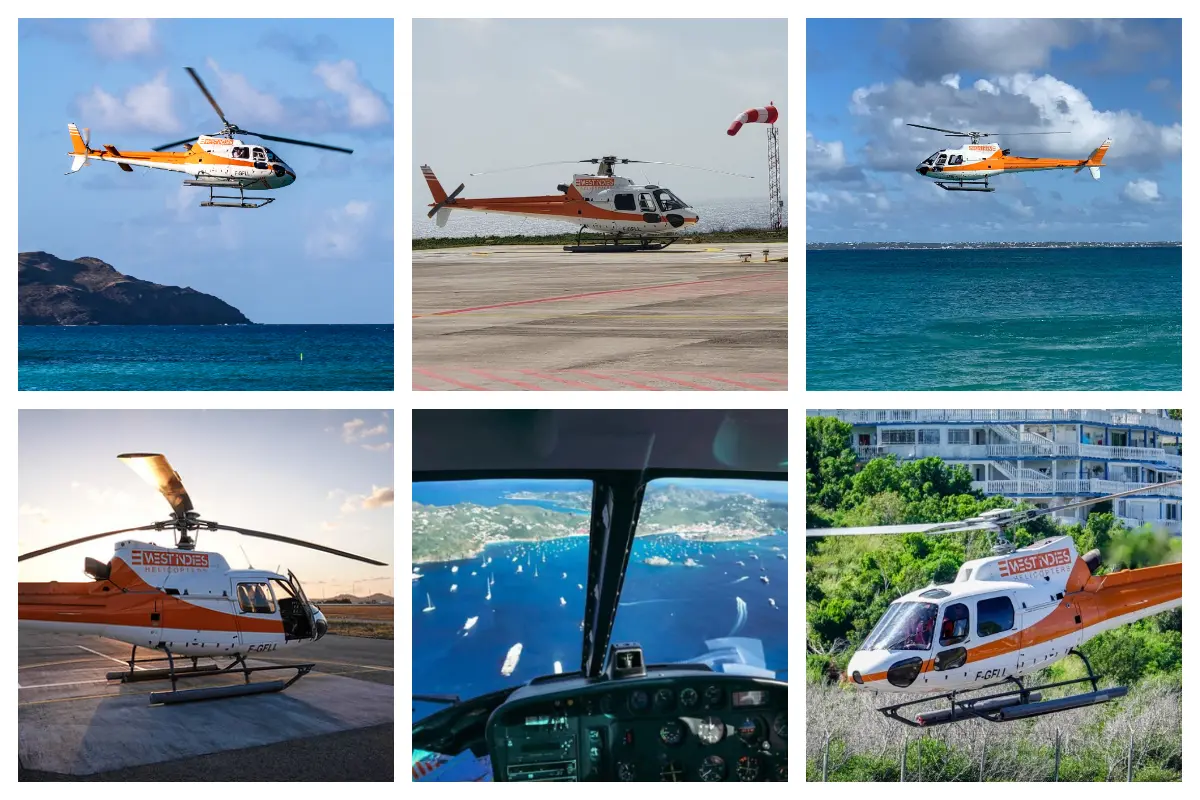 סיור במסוק הודו המערבי - מסוק נוח מפואר - St. Maarten / St. Martin סיור תיירותי מ- Sky!