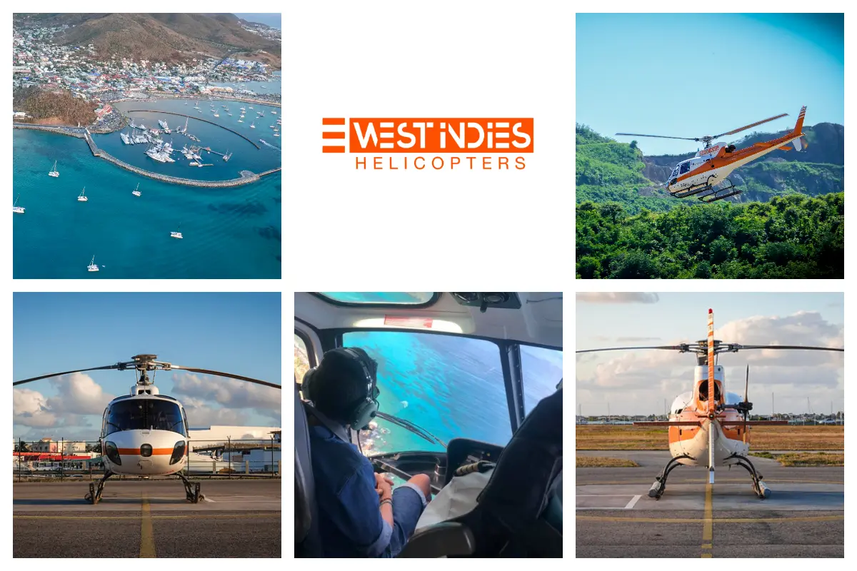 Excursion en hélicoptère aux Antilles - Hélicoptère luxueux et confortable - St. Maarten / St. Martin Visite touristique au départ de Sky!
