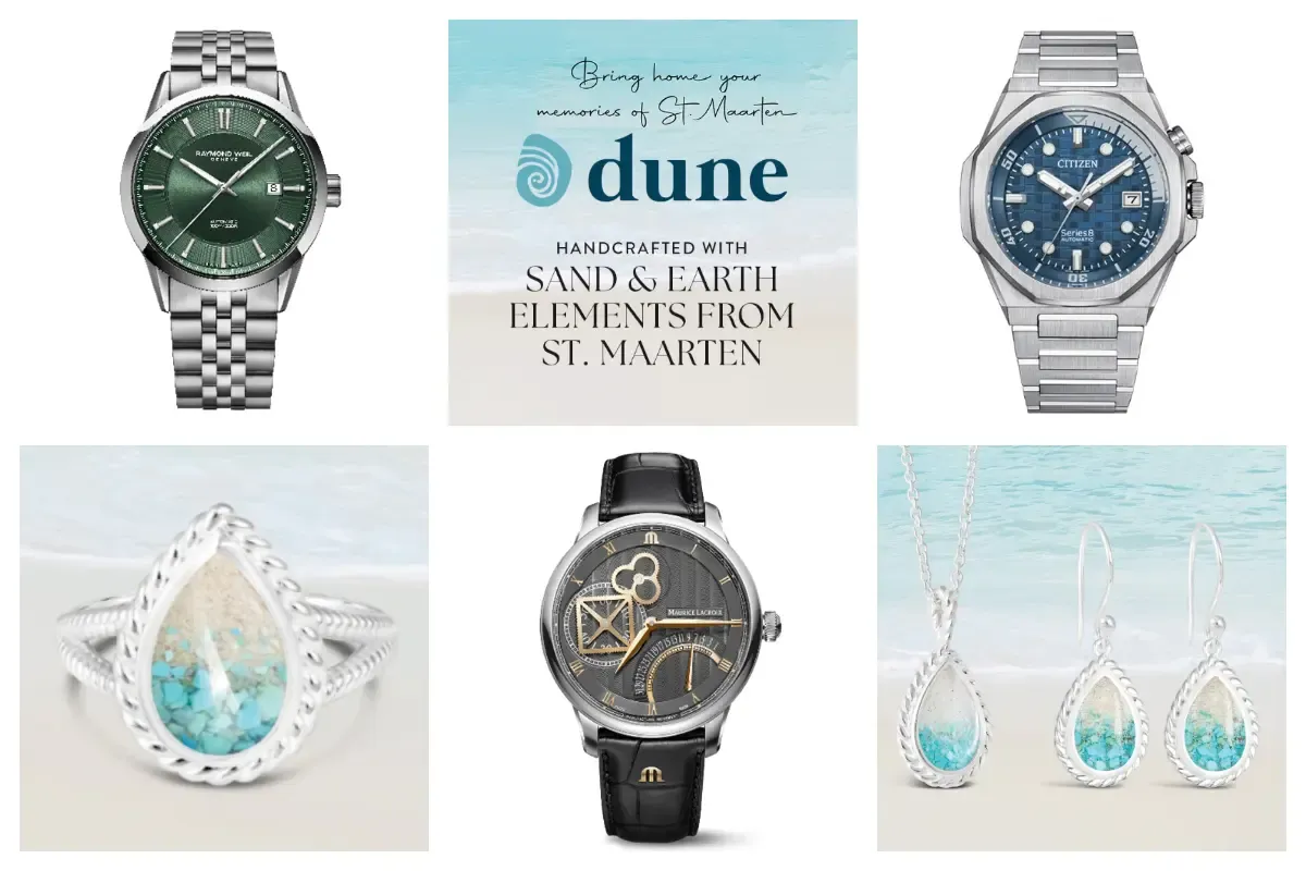 Raymond Weil, Maurice Lacroix, Citizen, Dune Handcrafted with Sand and Earth elements from St. Maarten Raymond Weil, Maurice Lacroix, Citizen, Dune Handcrafted with Sand and Earth elements from St. Maarten