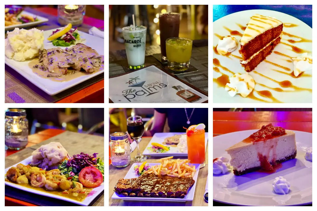 The Palms – Famous Drunken Ribs, Trinidad Shrimp Curry, Creamy Mushroom Chicken, Peanut Butter Cheese Cake The Palms - Famous Drunken Ribs, Trinidad Shrimp Curry, Creamy Mushroom Chicken, Peanut Butter Cheese Cake S