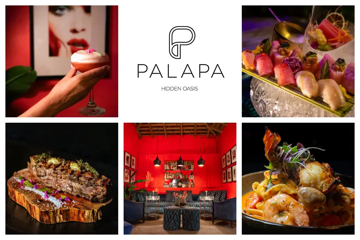 Palapa Grill in Simpson Bay - Elegant, Chic, Fine Dining experience with colorful decor.