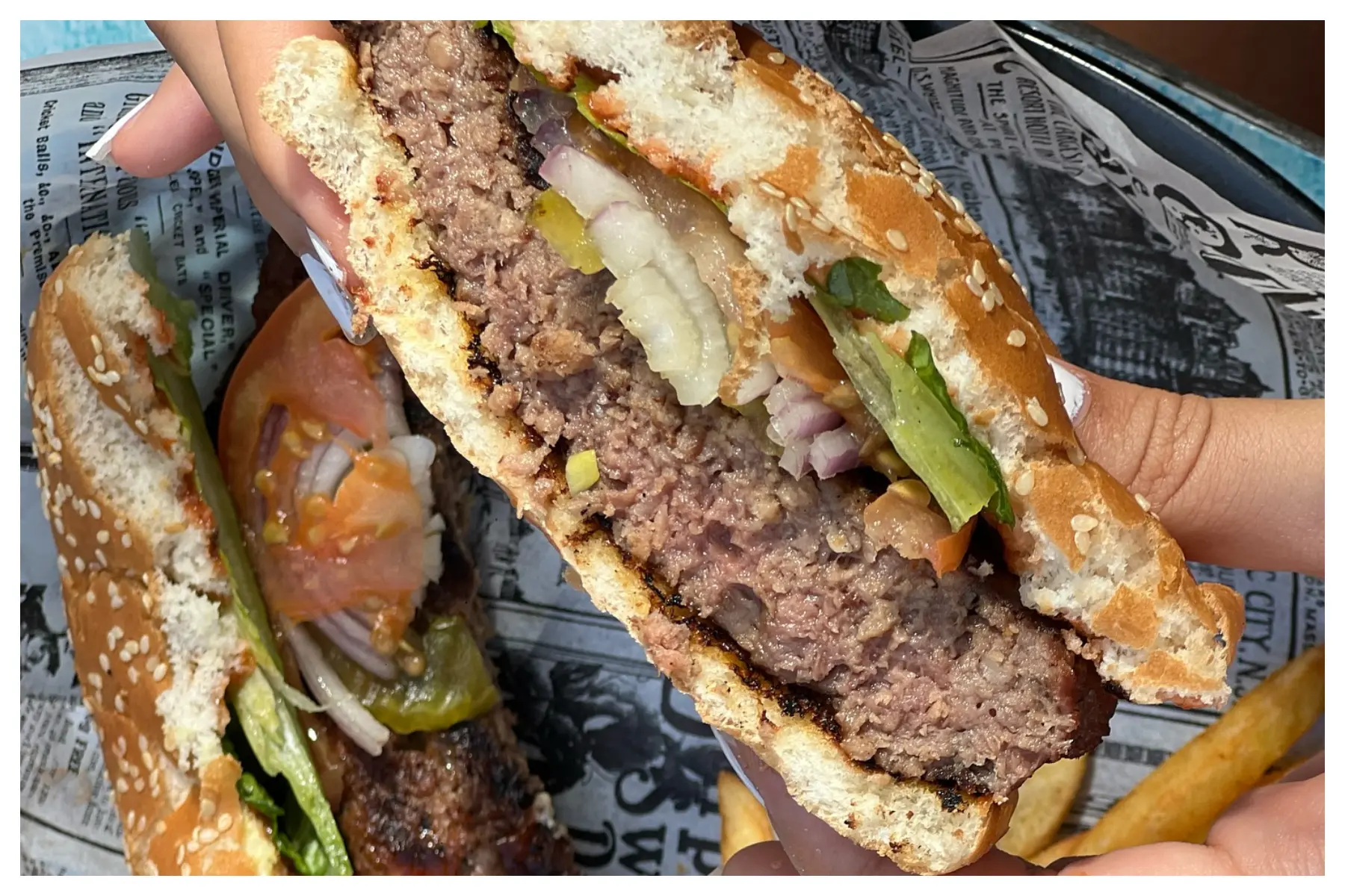 Amazing Burger at Buccaneer Beach Bar on Kim Sha Beach