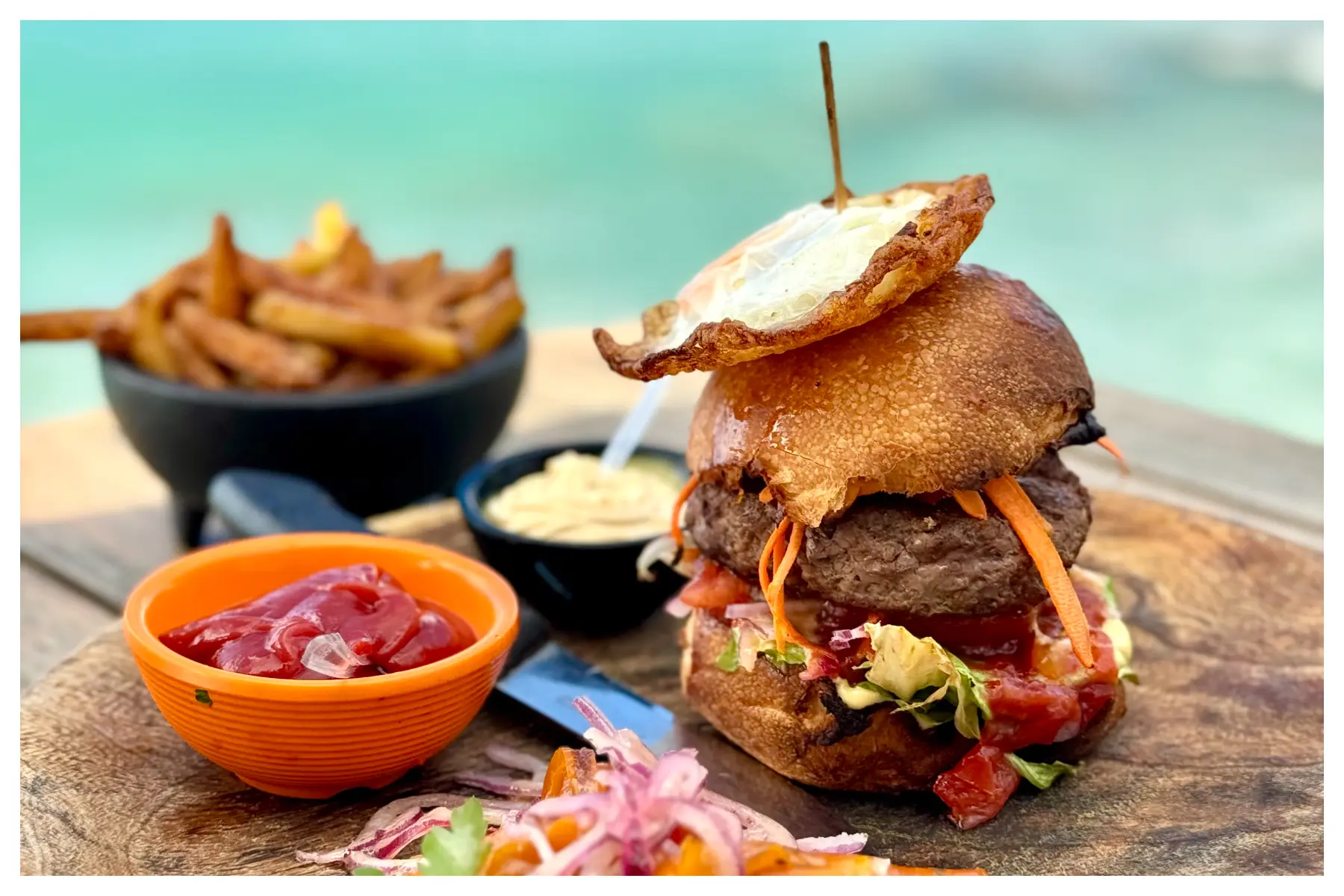 Best Burger in Grand Case at the Korner