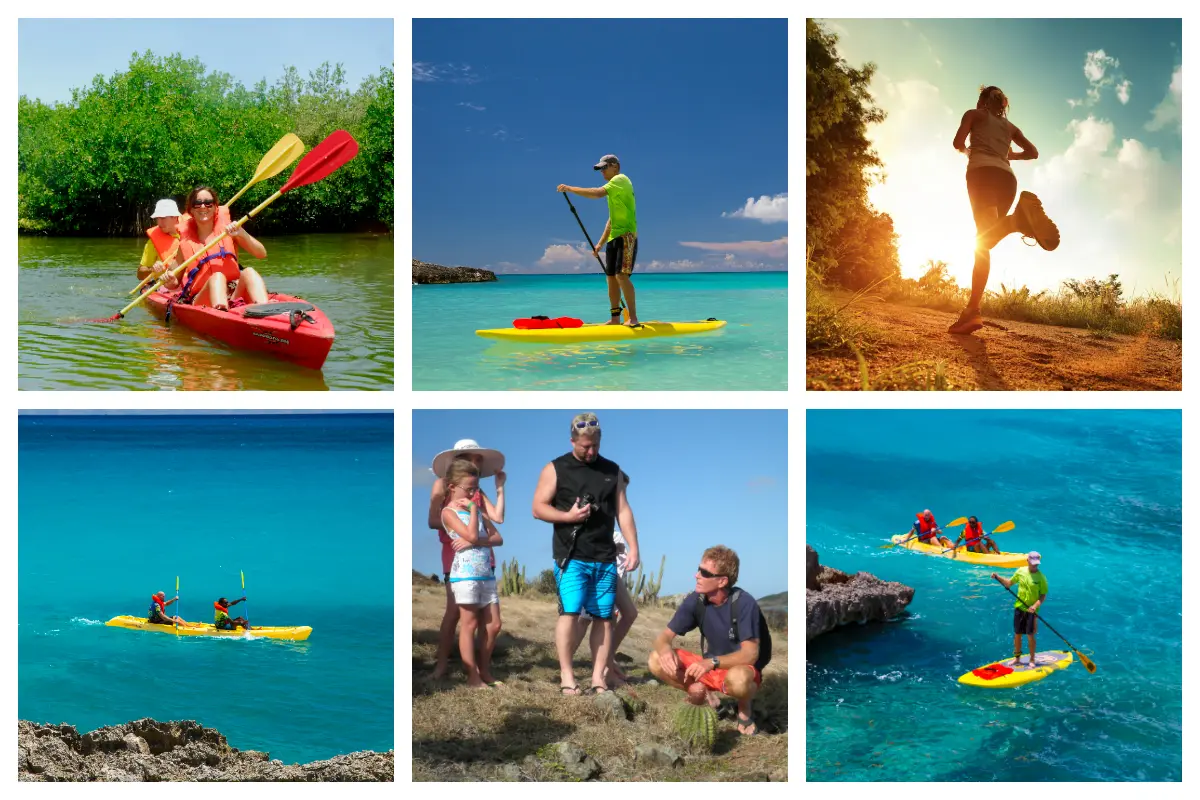 Tri Sport Hiking and Kayaking tour – Lagoon, Ocean and Coastal Areas explored Tri Sport - Kayak, Paddle Board, Hiking, Running, Hike on St. Maarten, St. Martin, SXM - Active Tours