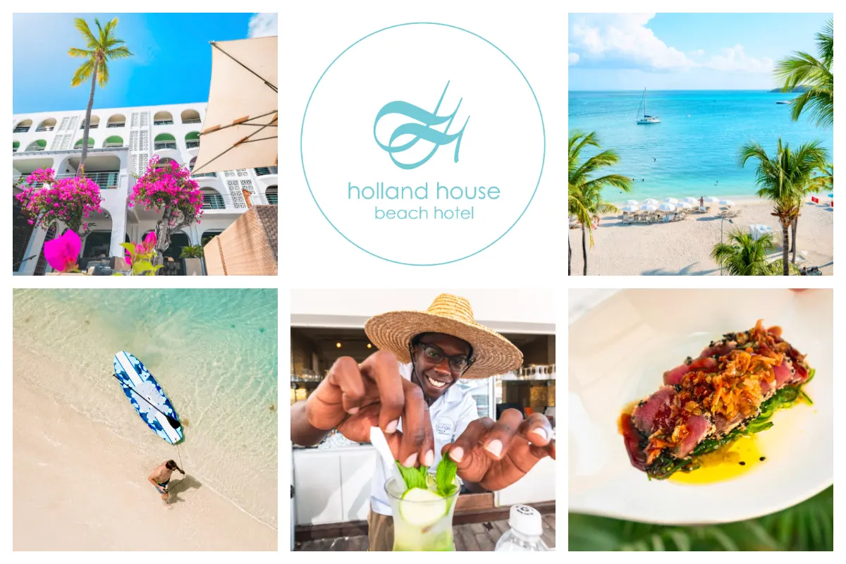 Holland House Beach Hotel award-winning boutique hotel on the boardwalk, St. Maarten