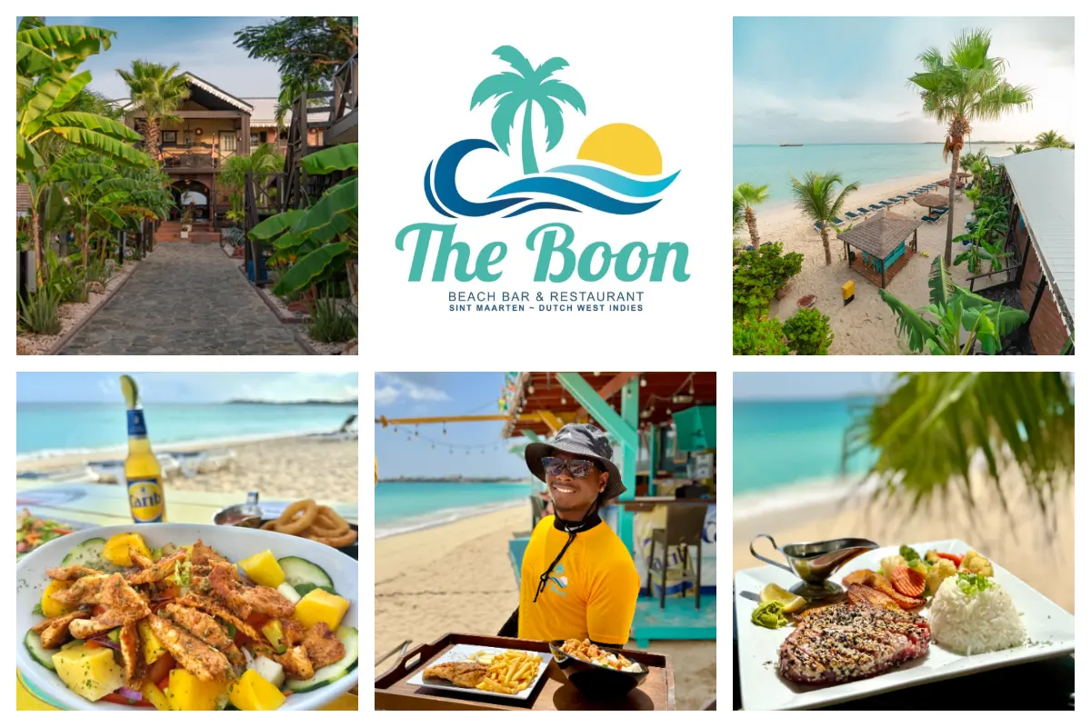 The Boon Beachfront Restaurant on Simpson Bay Beach - Romantic oceanfront dinner
