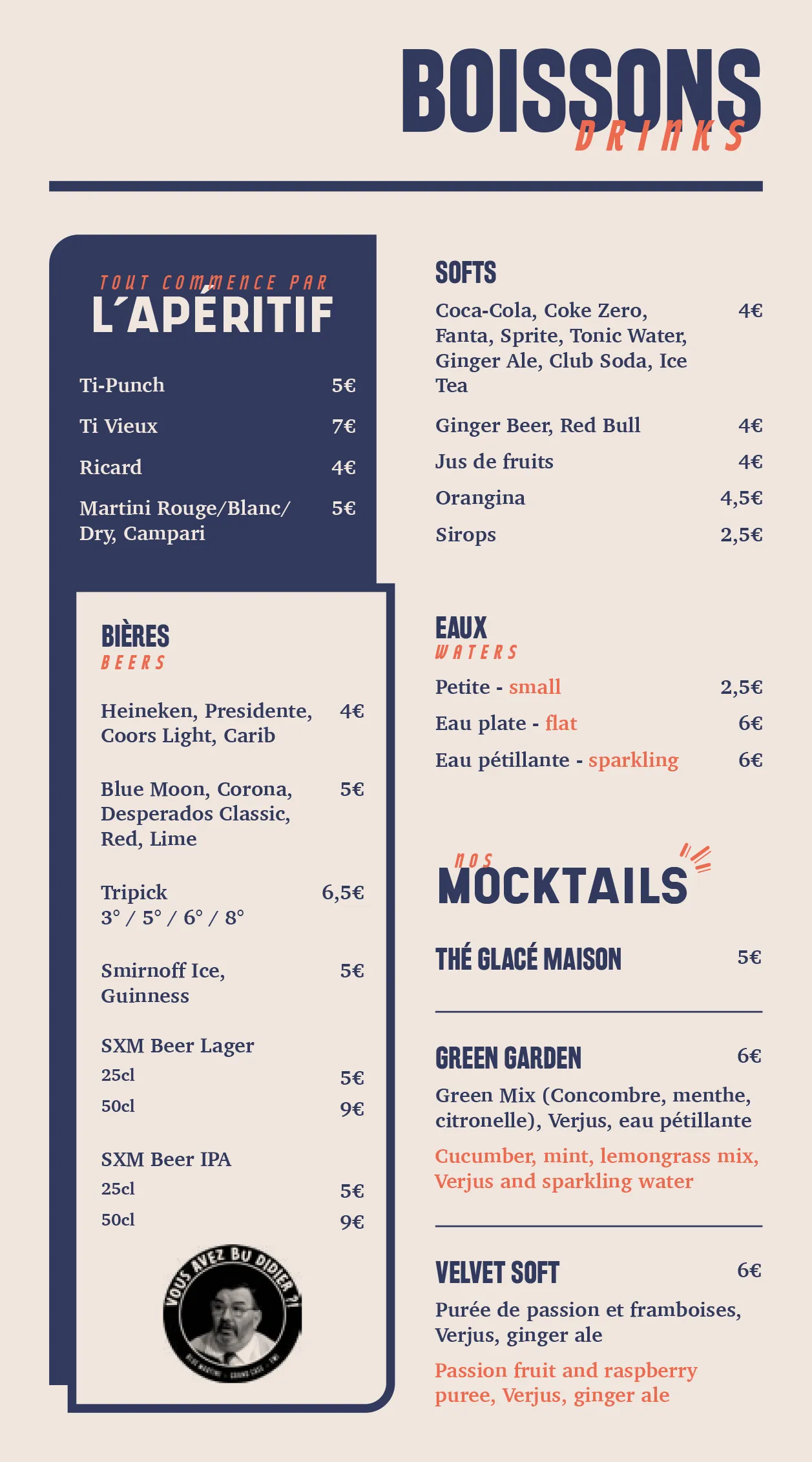 Blue Martini Drinks Menu-entier-couleur
