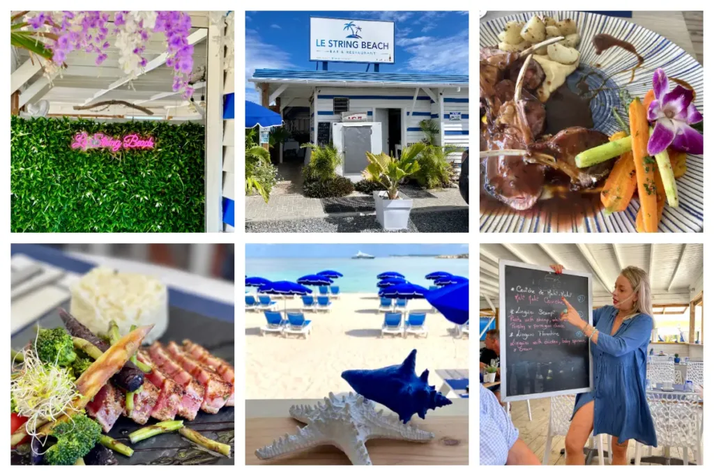 Le String Beach - Voted best Beach bar & Restaurant in Orient Bay - Seafood, beach chairs, great service I