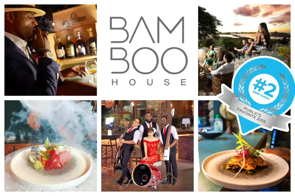 Bamboo House Lunch on the Sun deck in Sint Maarten with amazing views over the Airport and Simpson Bay - Sunset Spot I