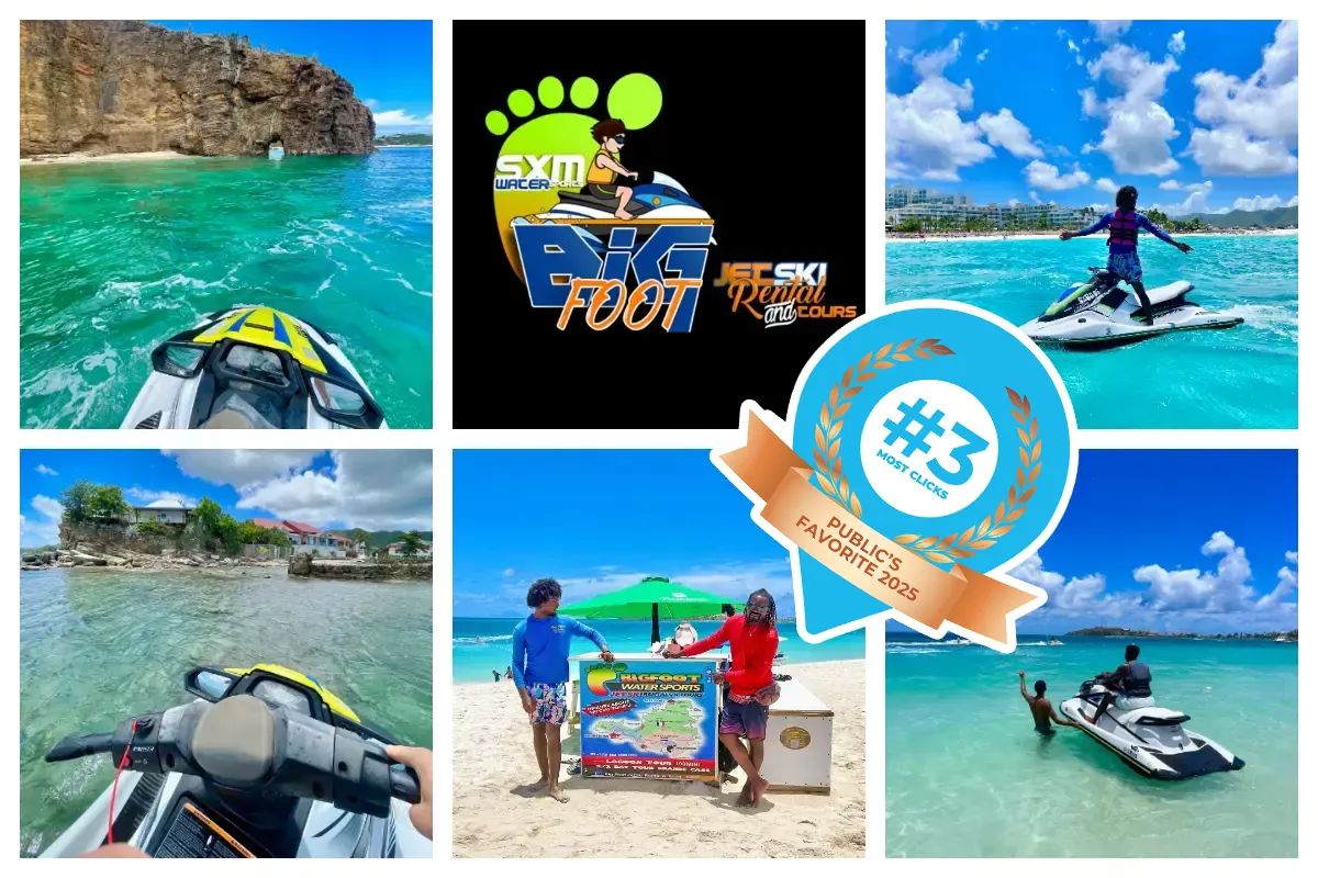 Bigfoot Jet Ski Rental - Walking distance for Cruise Ship visitors - Watersports Activity Boardwalk Philipsburg Watersports - JetSki Island Tour