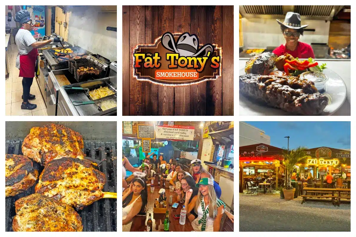 Fat Tony's Smokehouse & Restaurant - Location Cupecoy St Maarten - St Martin - Best smoked meats on the Island! Great value for the price :)