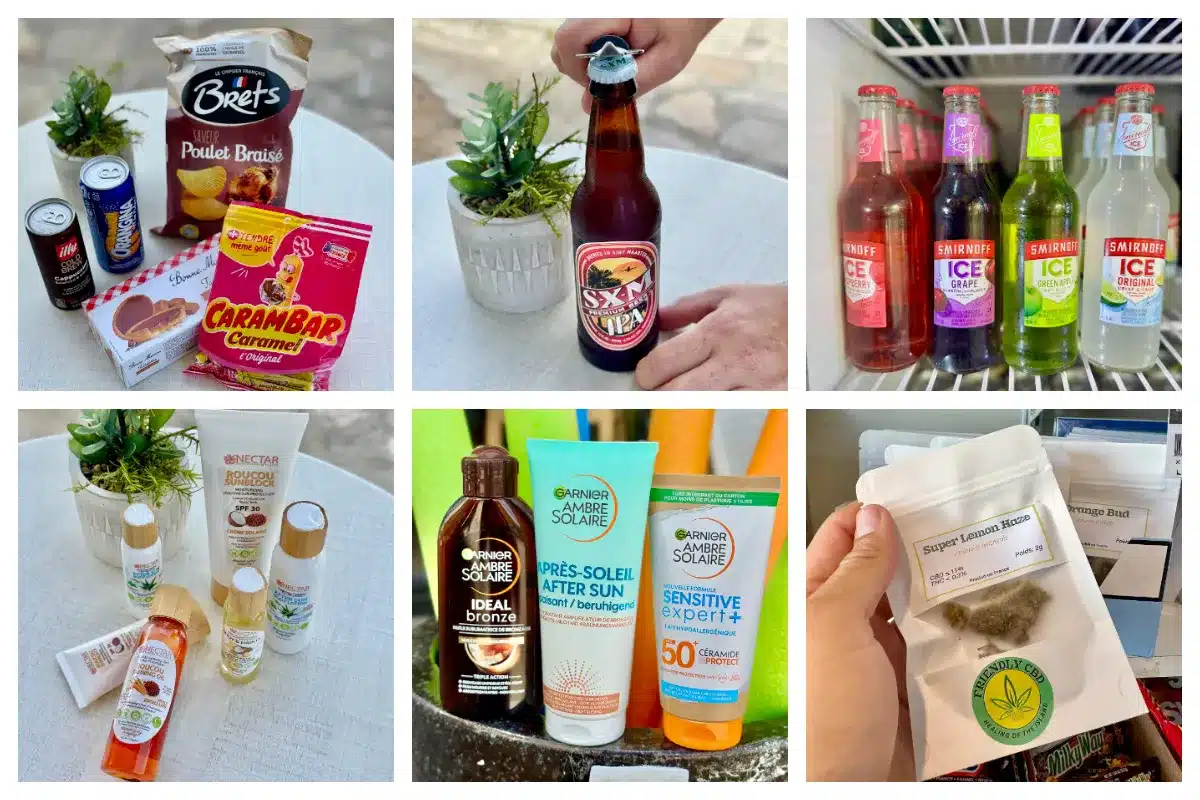 SXM Food Market Convenience Store, Groceries & Wine Bottles, biscuits , snacks